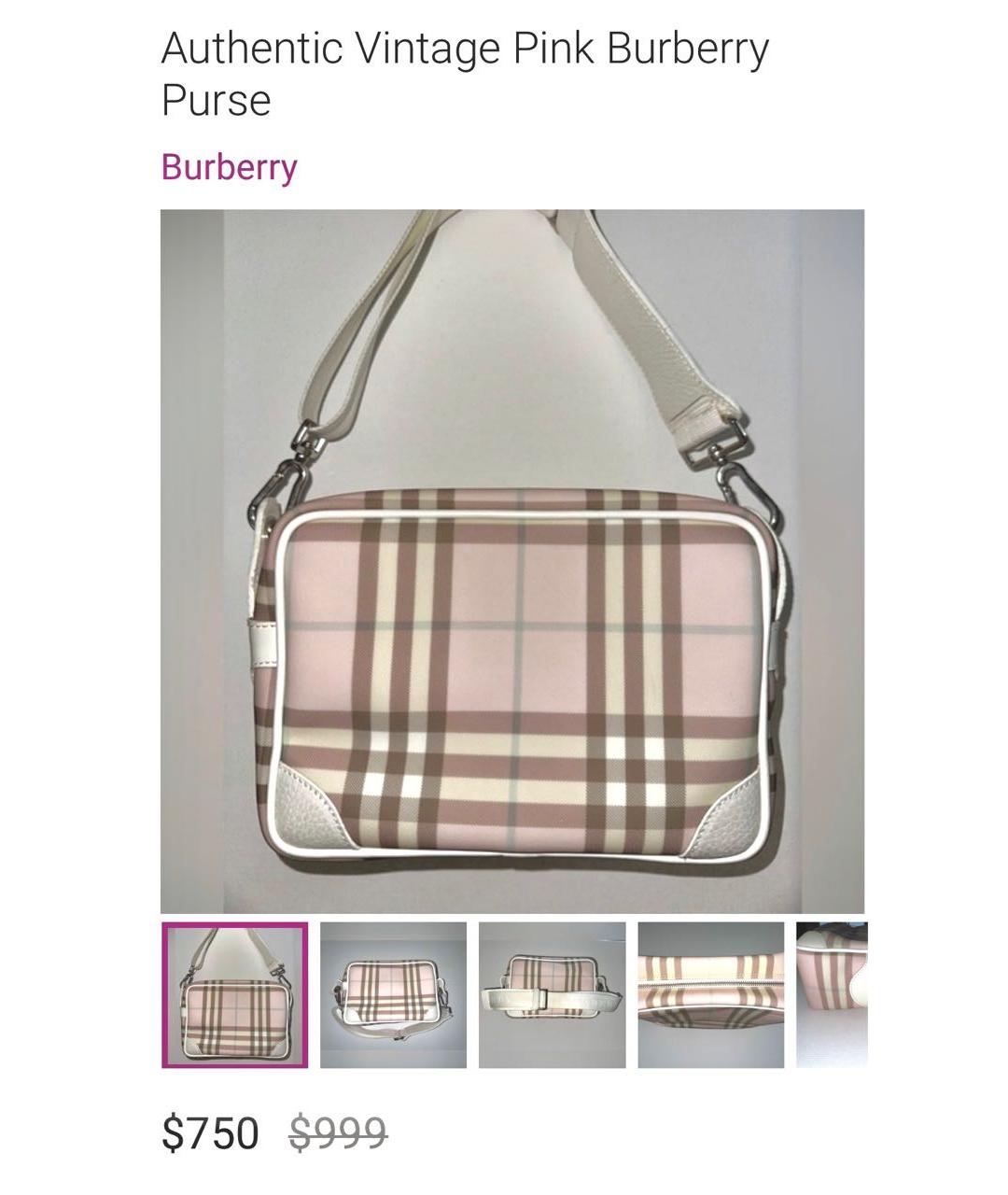 BURBERRY Розовая сумка через плечо, фото 8