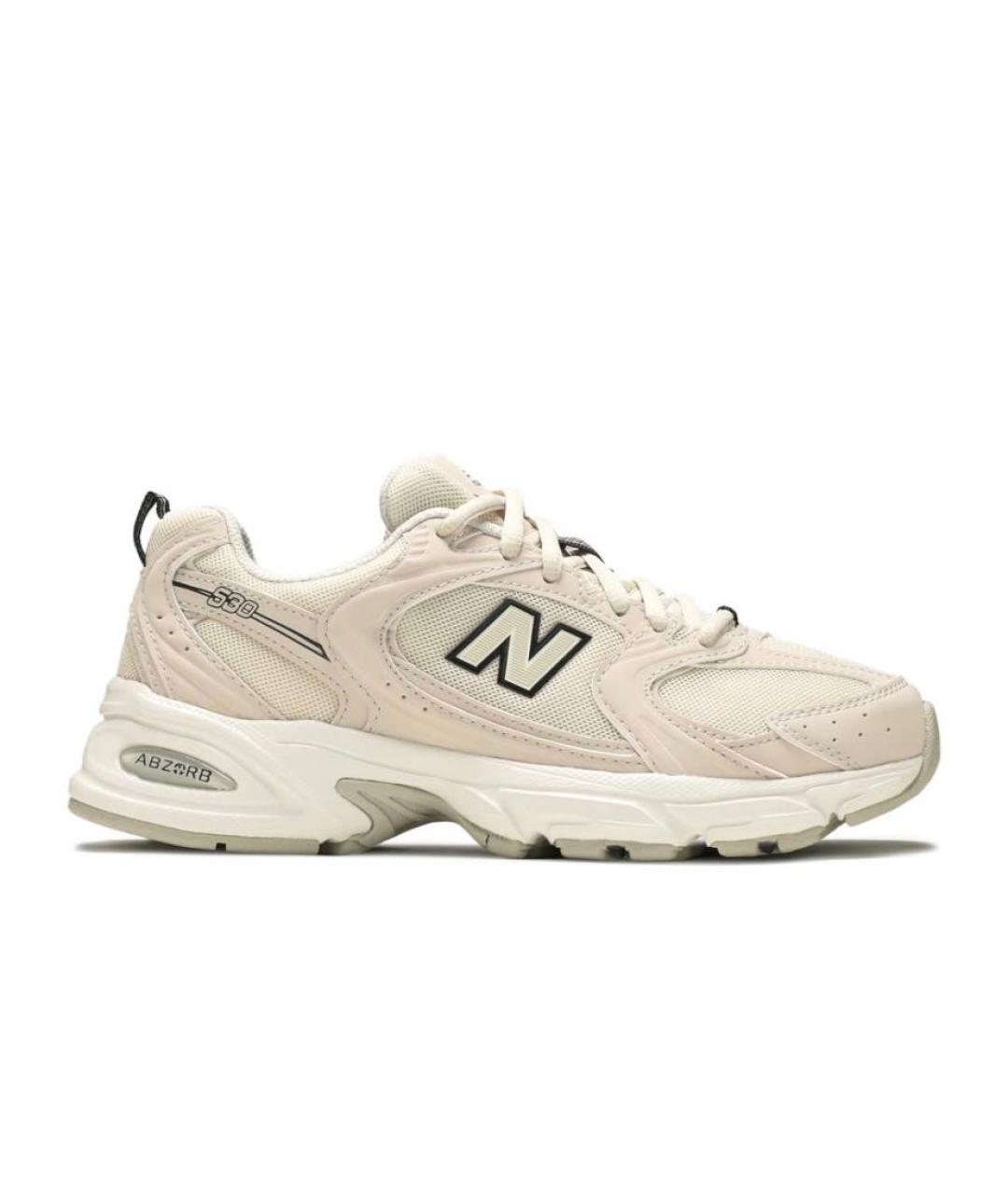 NEW BALANCE Бежевые текстильные кроссовки, фото 1