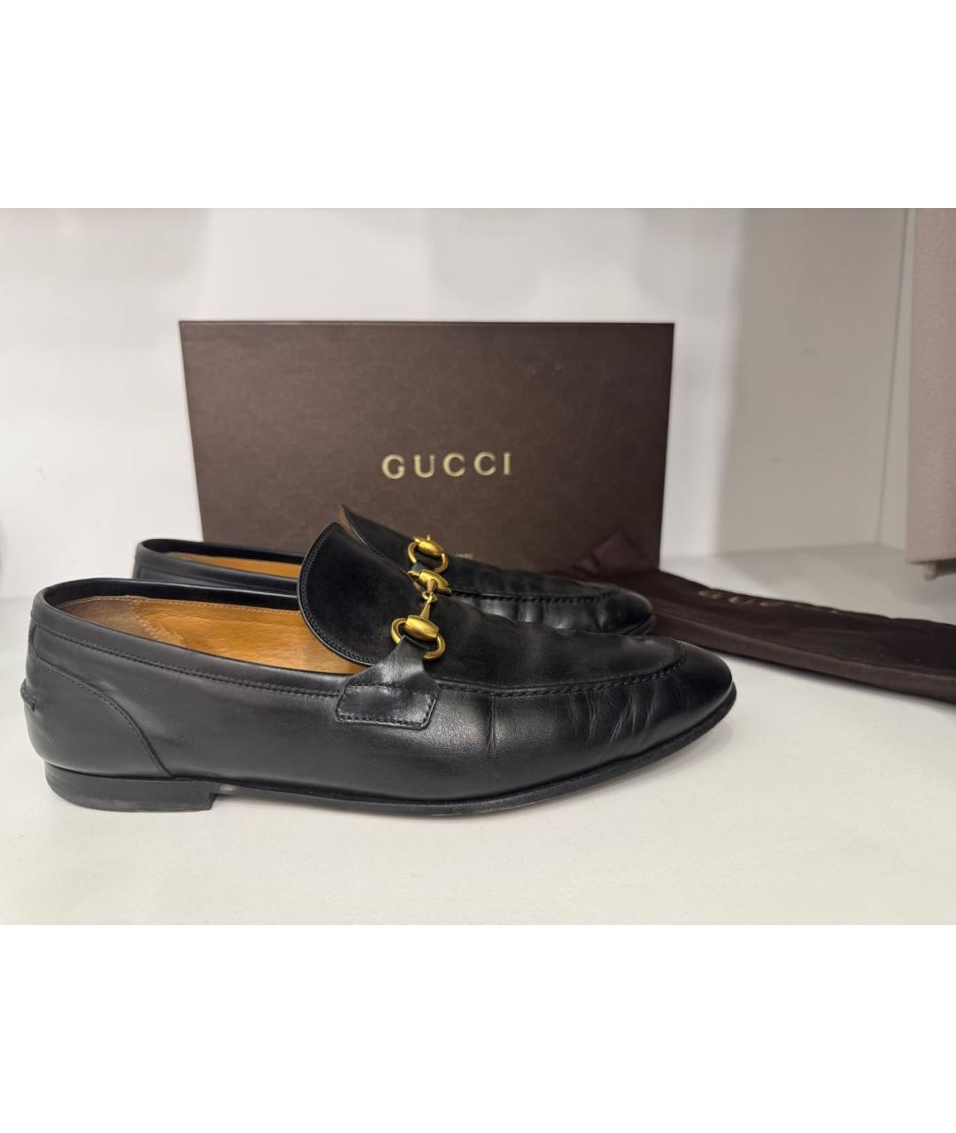 GUCCI Черные кожаные лоферы, фото 7