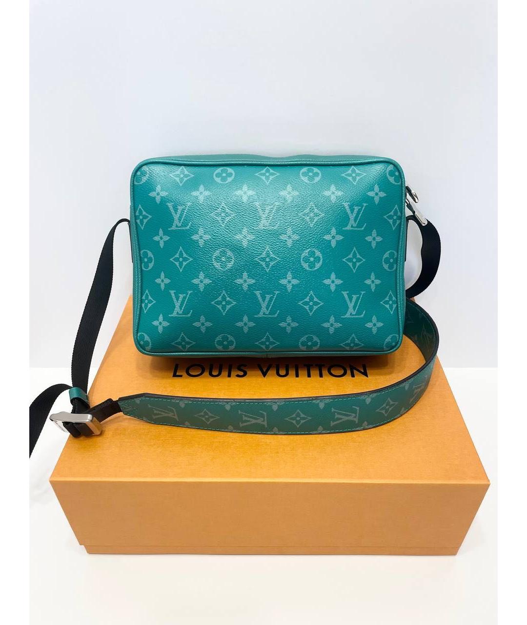 LOUIS VUITTON Бирюзовая кожаная сумка на плечо, фото 3