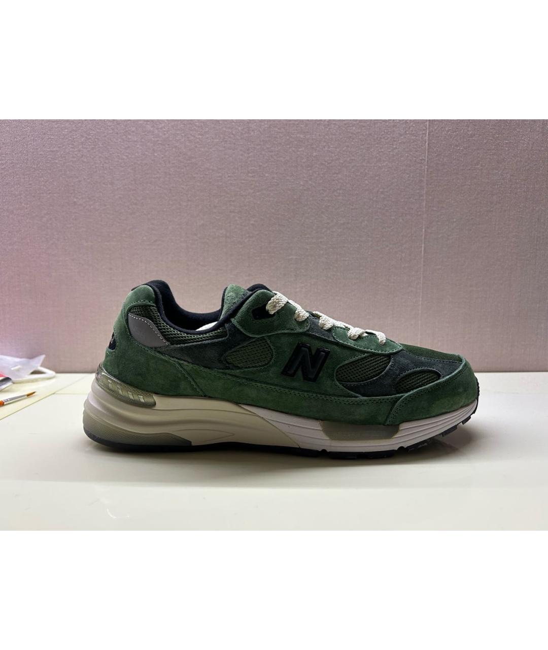 NEW BALANCE Зеленые замшевые низкие кроссовки / кеды, фото 7