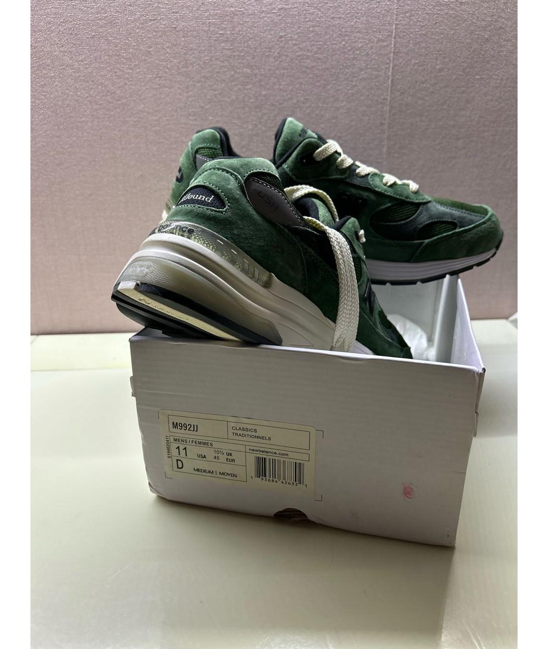 NEW BALANCE Зеленые замшевые низкие кроссовки / кеды, фото 5