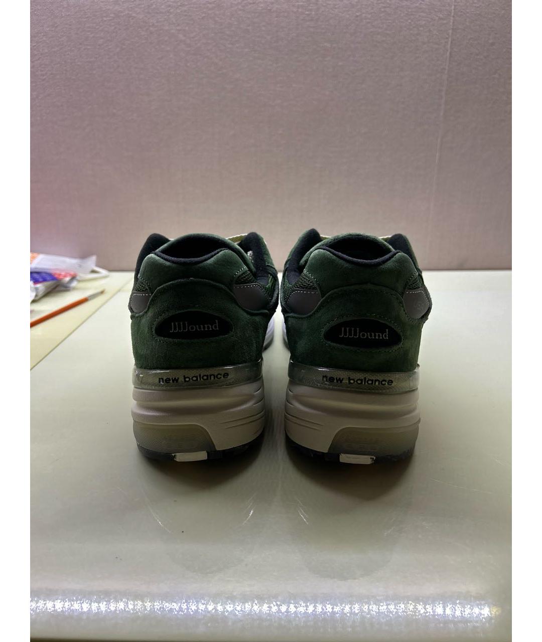 NEW BALANCE Зеленые замшевые низкие кроссовки / кеды, фото 4