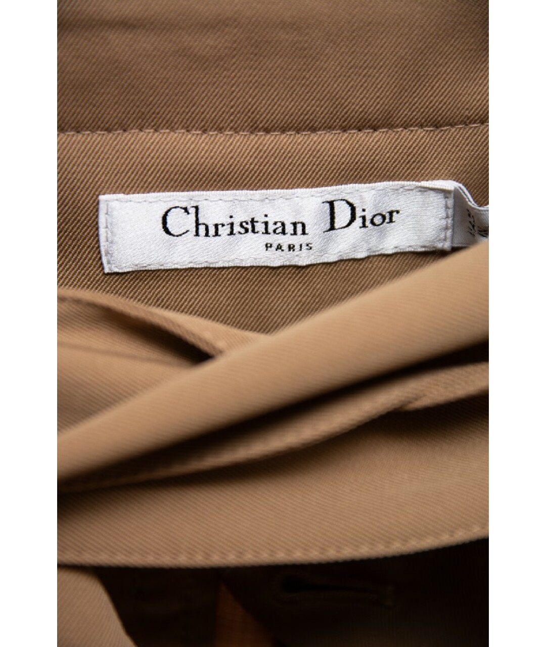 CHRISTIAN DIOR Бежевые шерстяные брюки узкие, фото 6