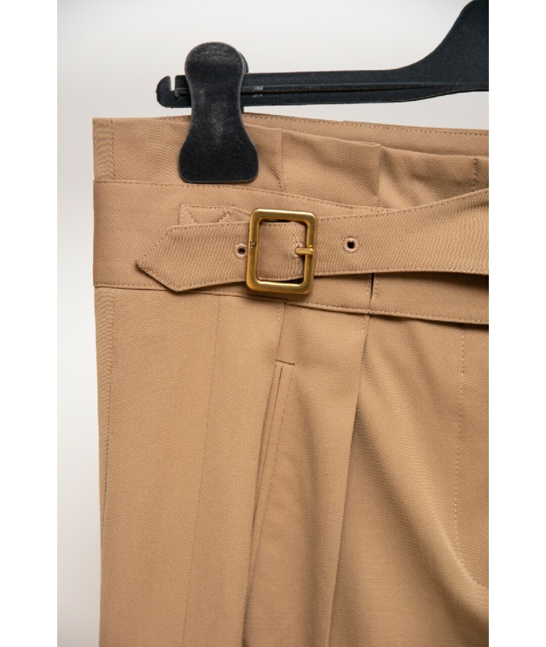 CHRISTIAN DIOR Бежевые шерстяные брюки узкие, фото 3