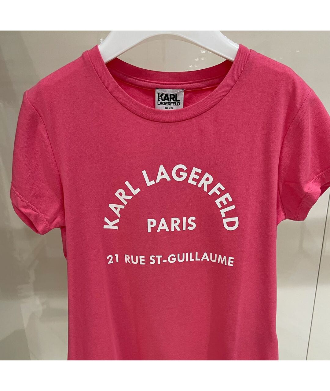 KARL LAGERFELD Розовый хлопковый детская футболка / топ, фото 3