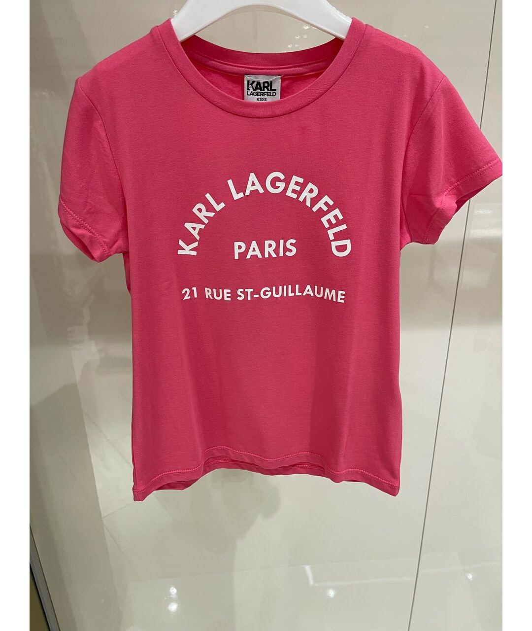 KARL LAGERFELD Розовый хлопковый детская футболка / топ, фото 5