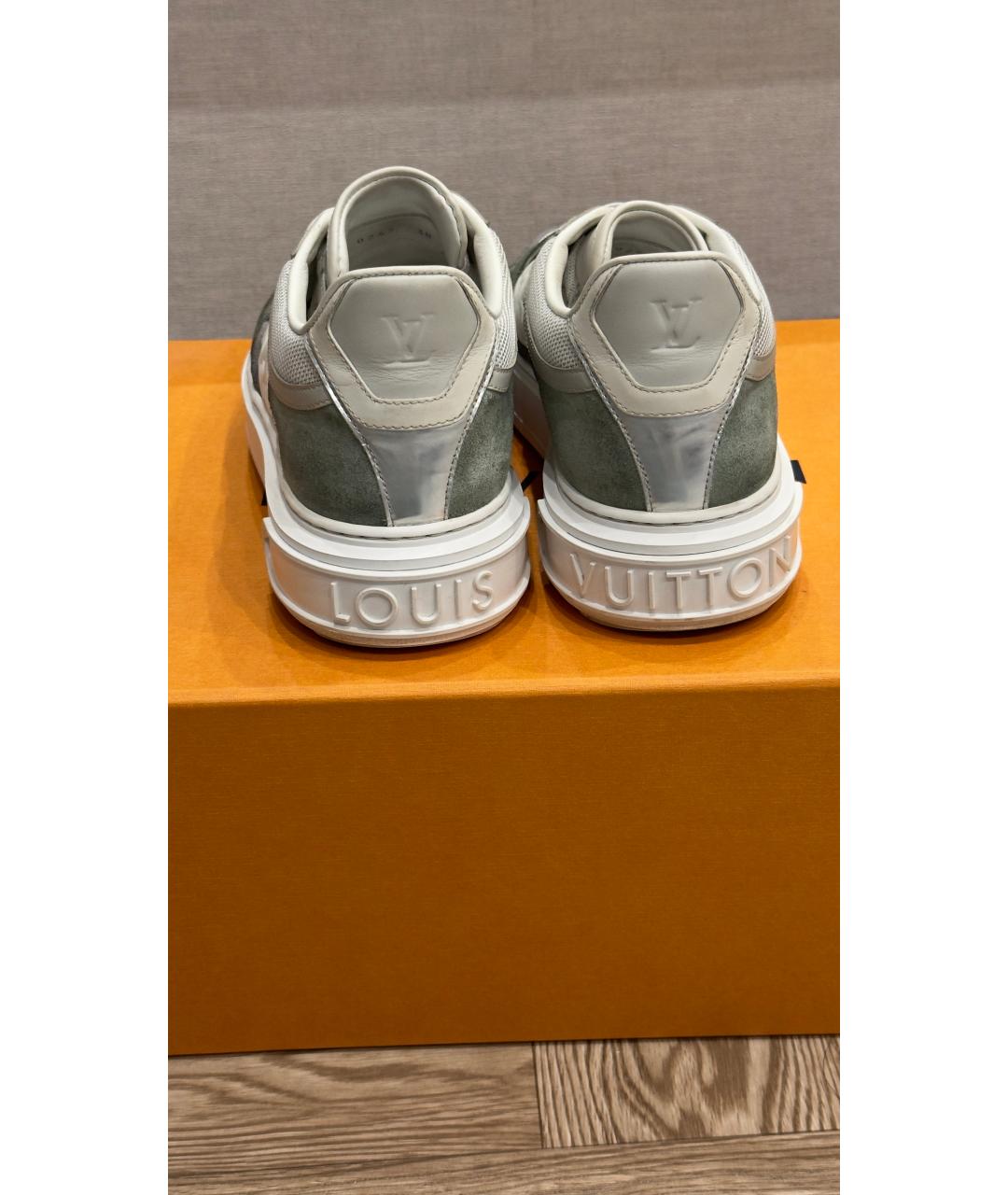 LOUIS VUITTON Белые кожаные кеды, фото 3