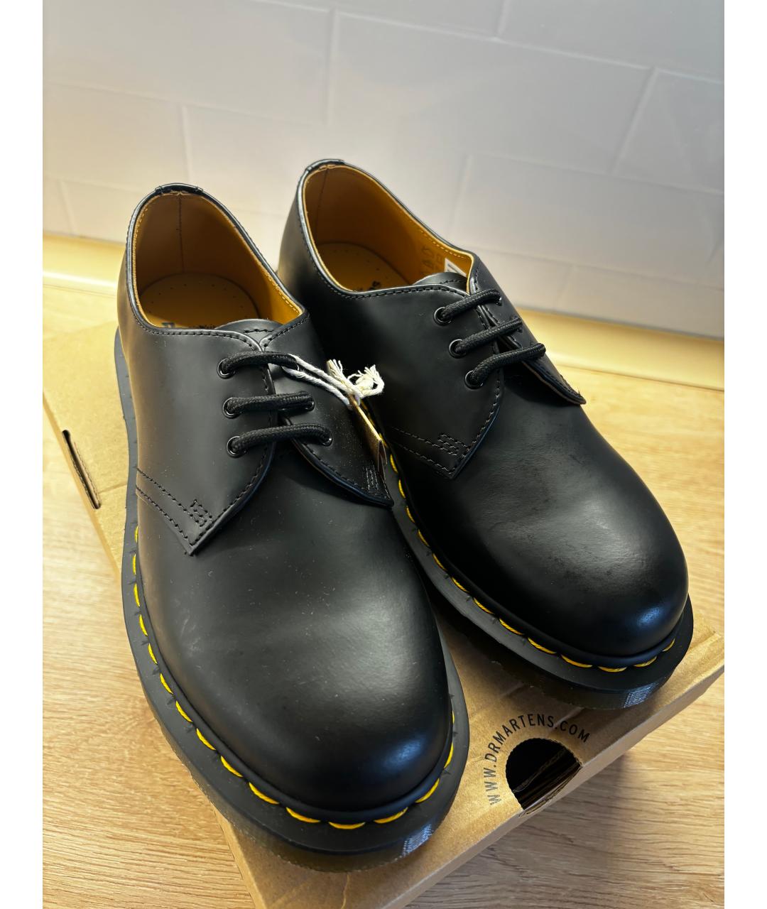 DR. MARTENS Черные кожаные ботинки, фото 2