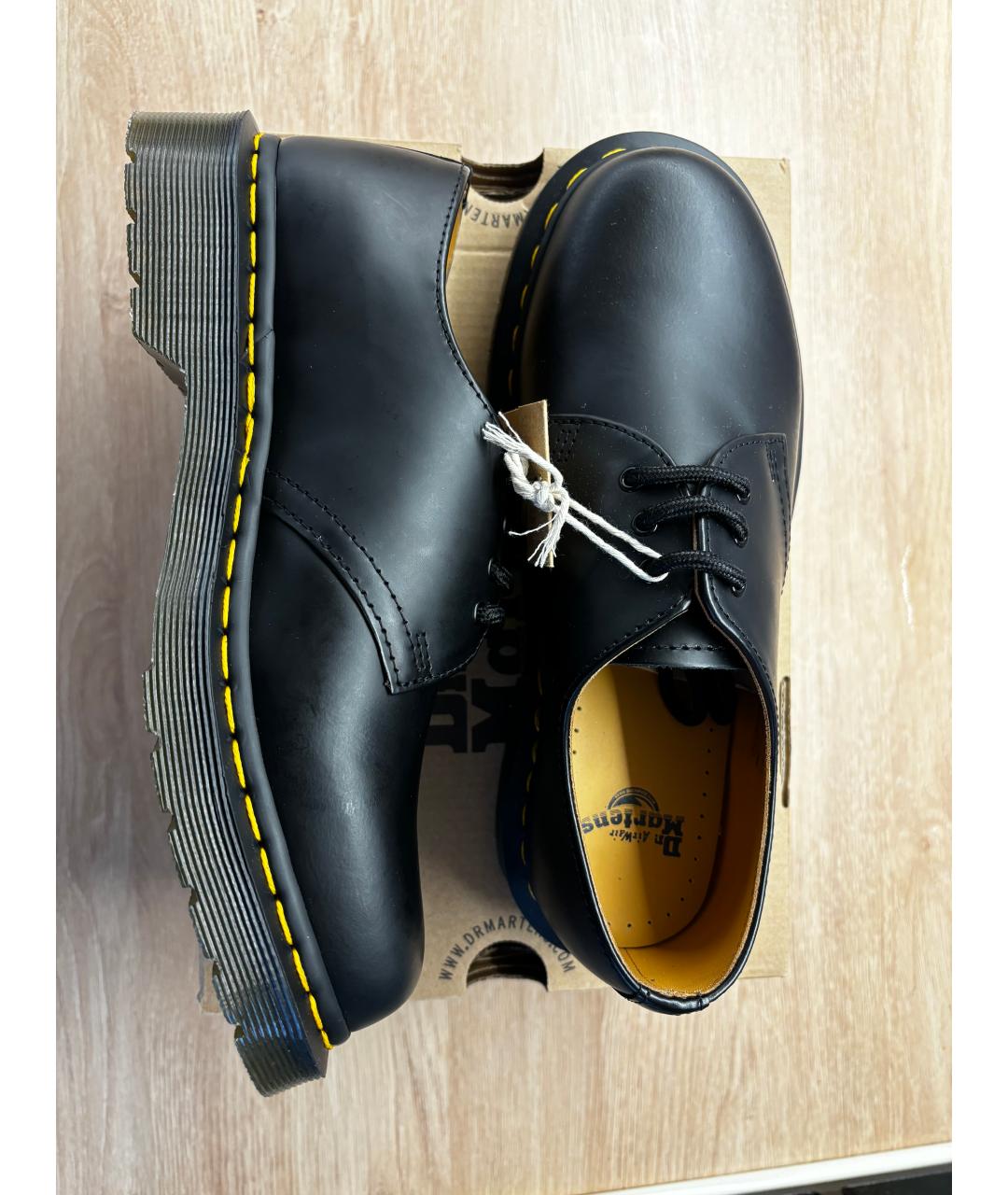 DR. MARTENS Черные кожаные ботинки, фото 5