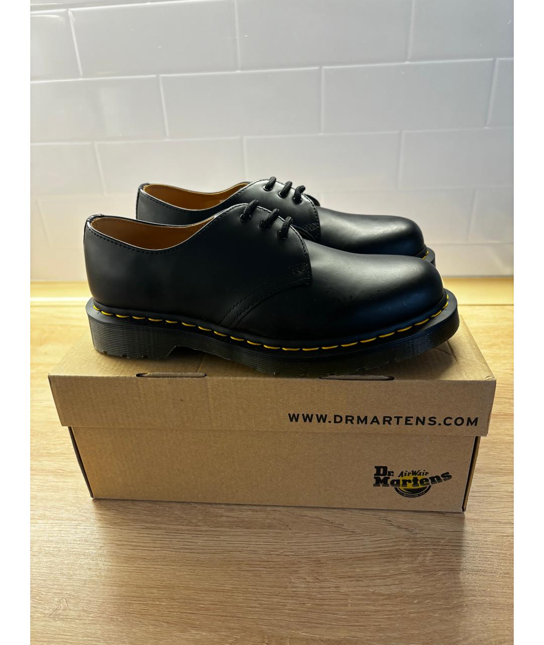DR. MARTENS Черные кожаные ботинки, фото 6