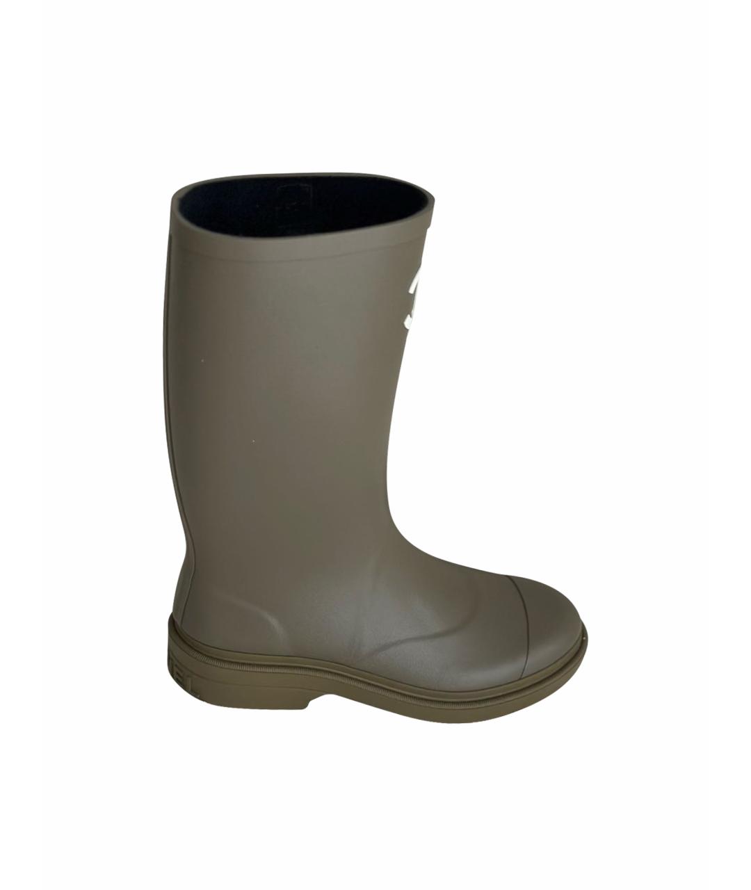 CHANEL Хаки резиновые сапоги, фото 7