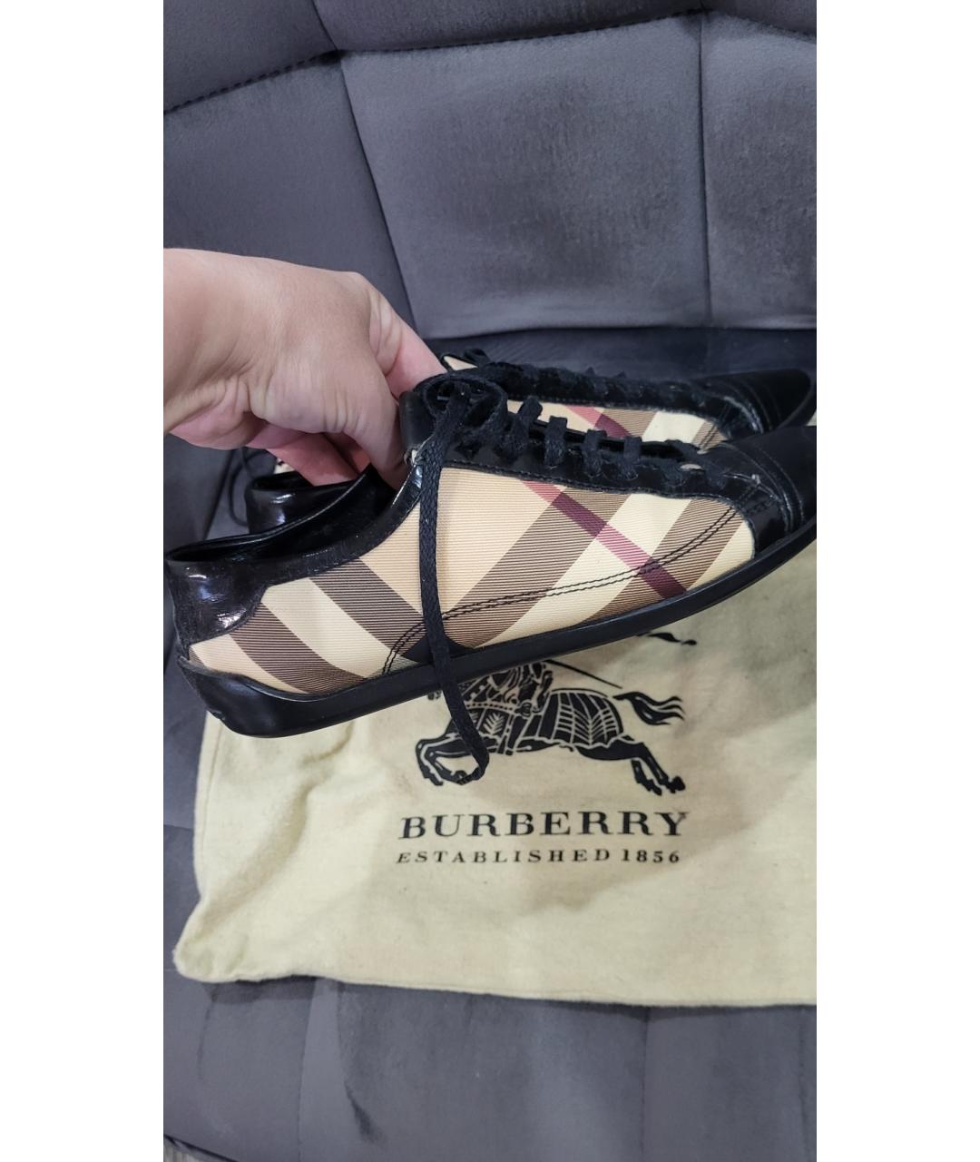 BURBERRY Бежевые кеды, фото 2