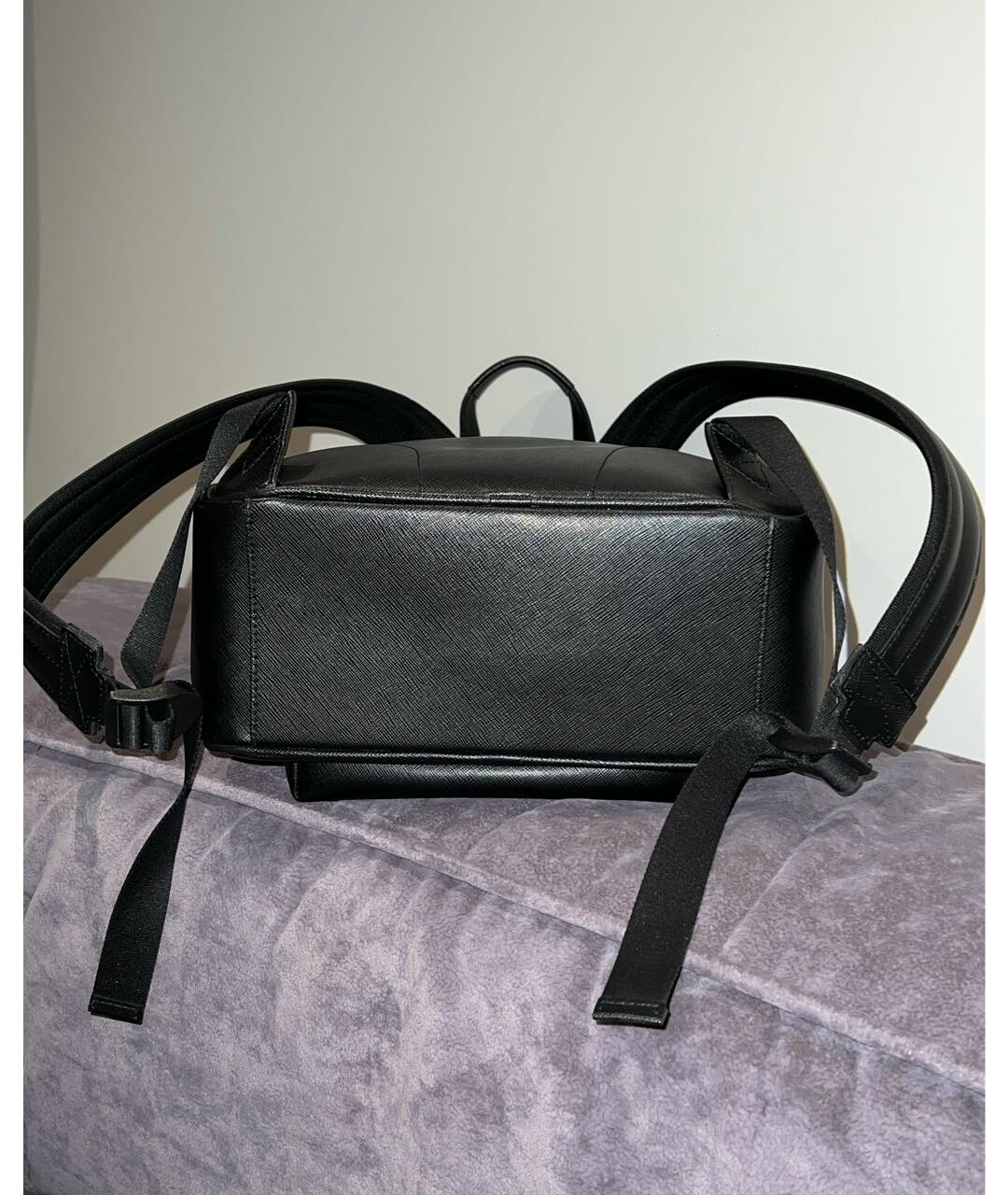 MONTBLANC Черный кожаный рюкзак, фото 4