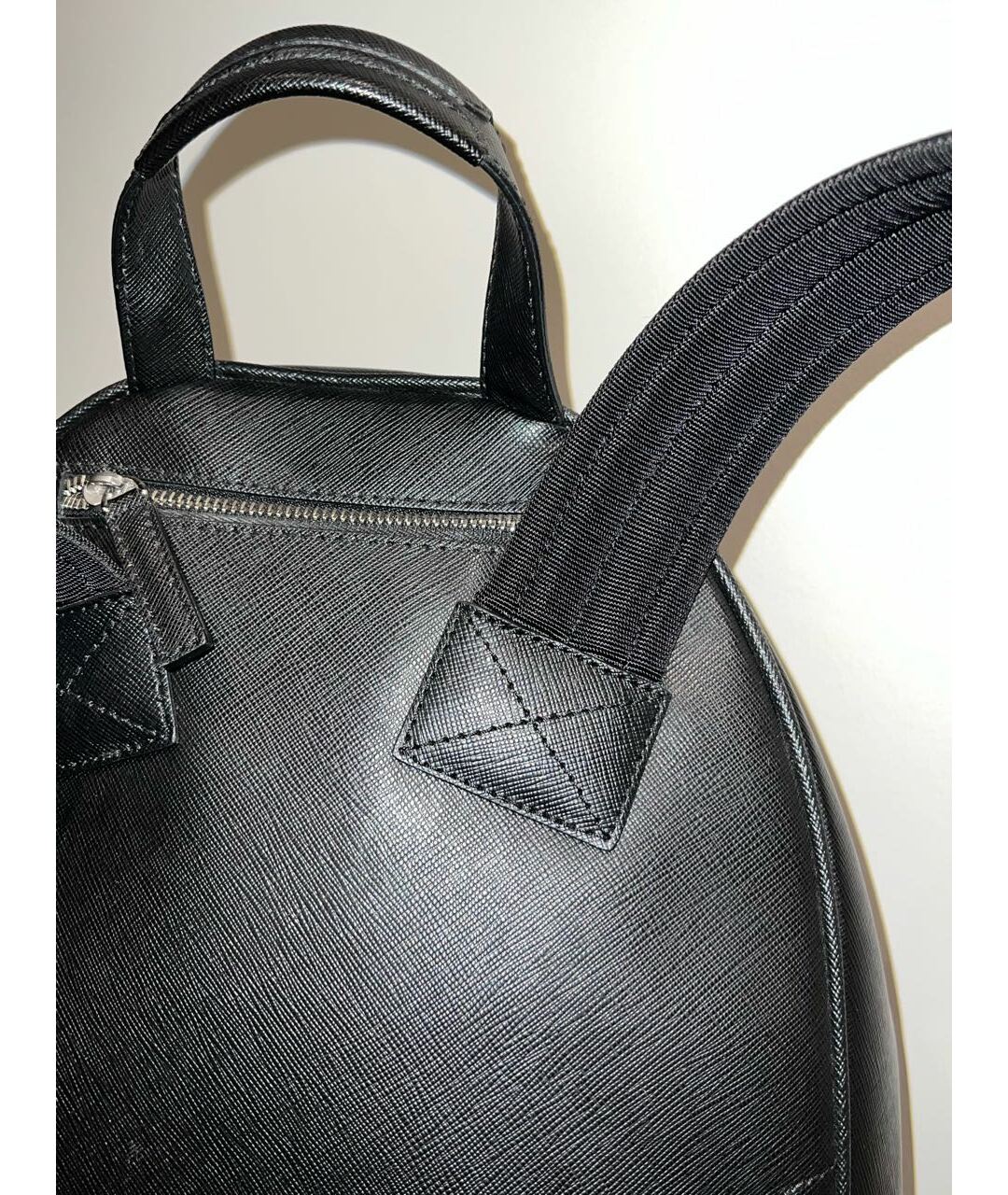 MONTBLANC Черный кожаный рюкзак, фото 5