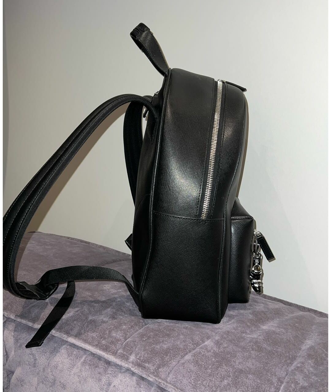 MONTBLANC Черный кожаный рюкзак, фото 3