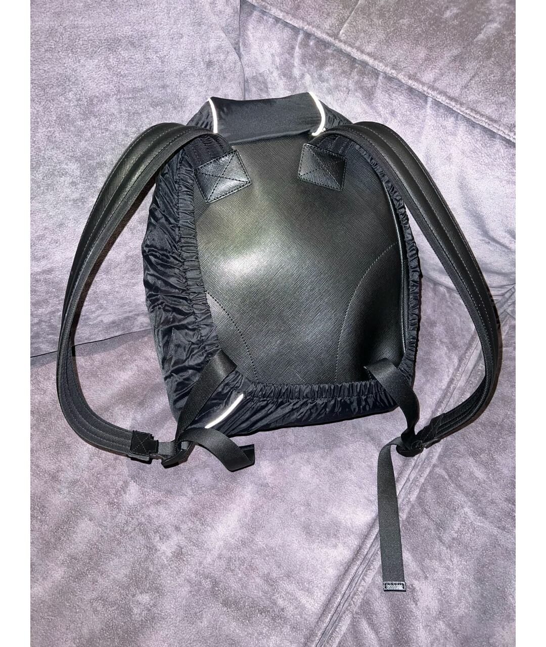 MONTBLANC Черный кожаный рюкзак, фото 7