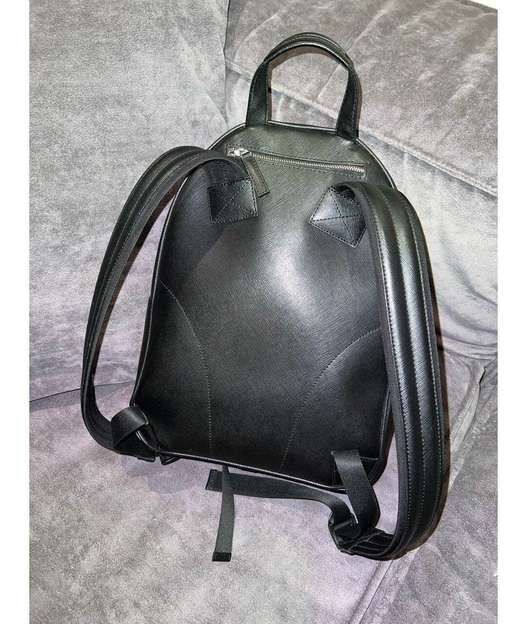 MONTBLANC Черный кожаный рюкзак, фото 8