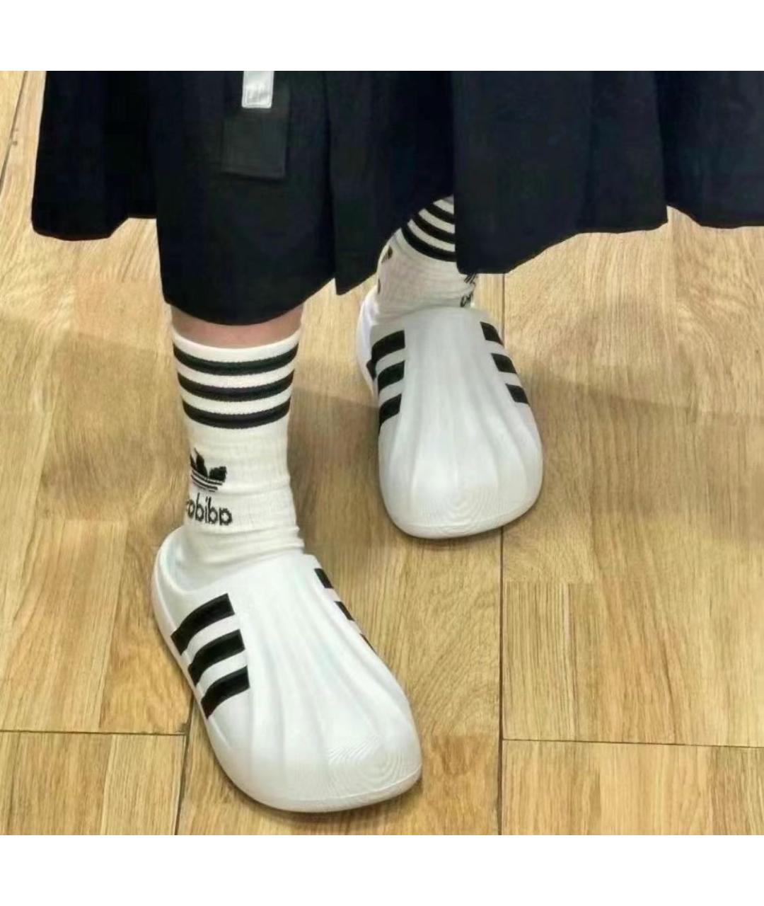 ADIDAS Белые резиновые мюли, фото 6