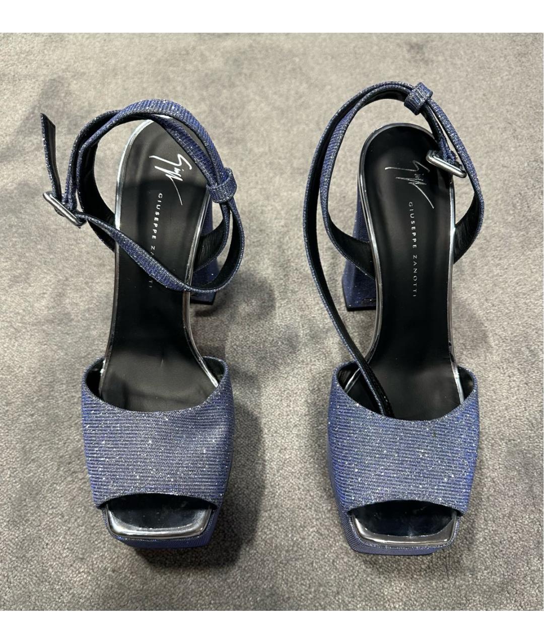 GIUSEPPE ZANOTTI DESIGN Синие босоножки, фото 2