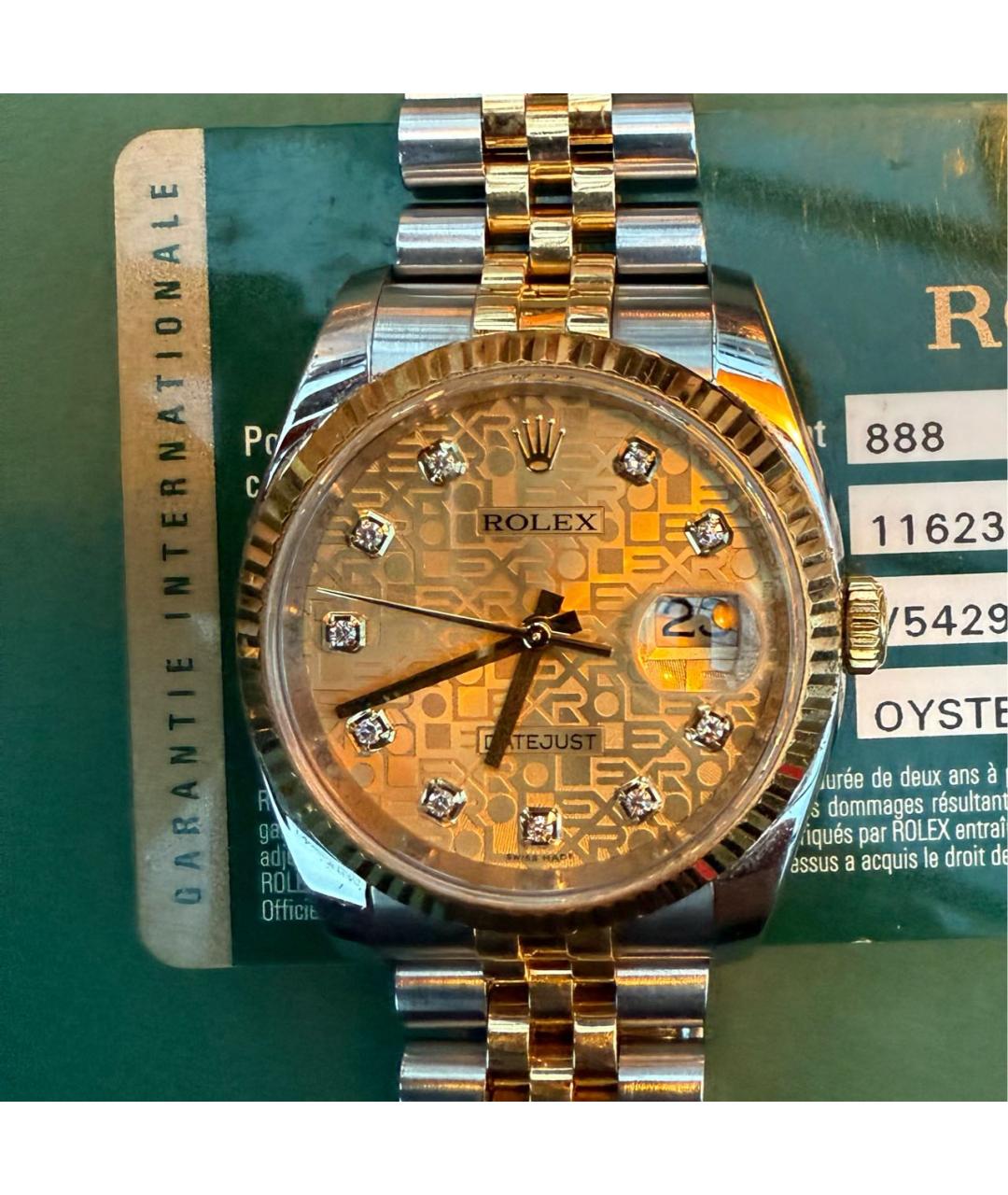 ROLEX Серебряные часы из желтого золота, фото 2