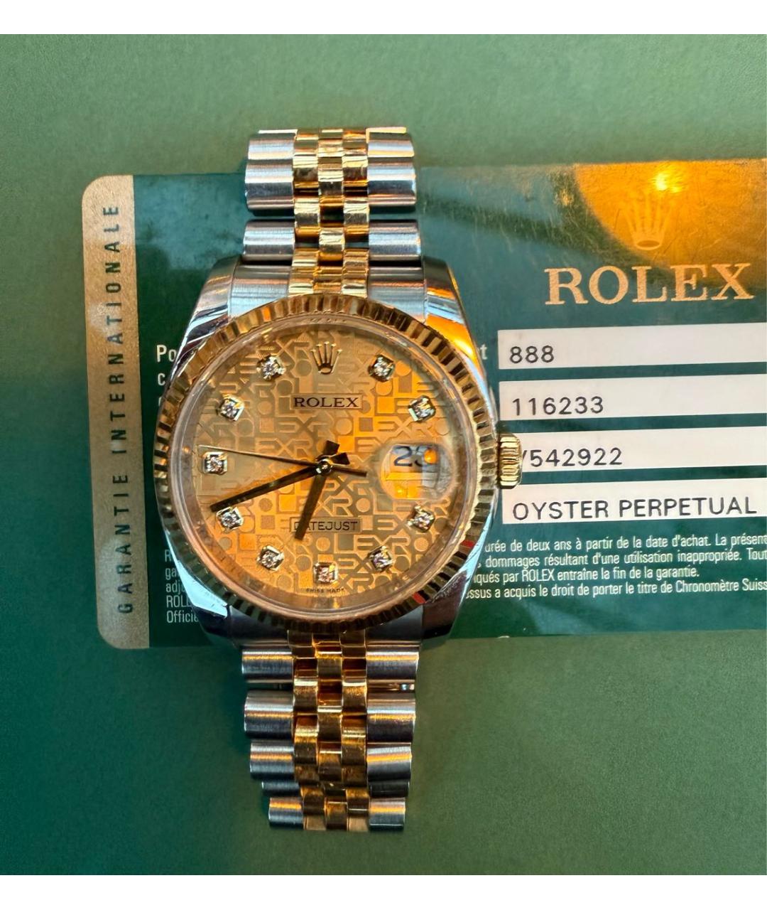 ROLEX Серебряные часы из желтого золота, фото 6