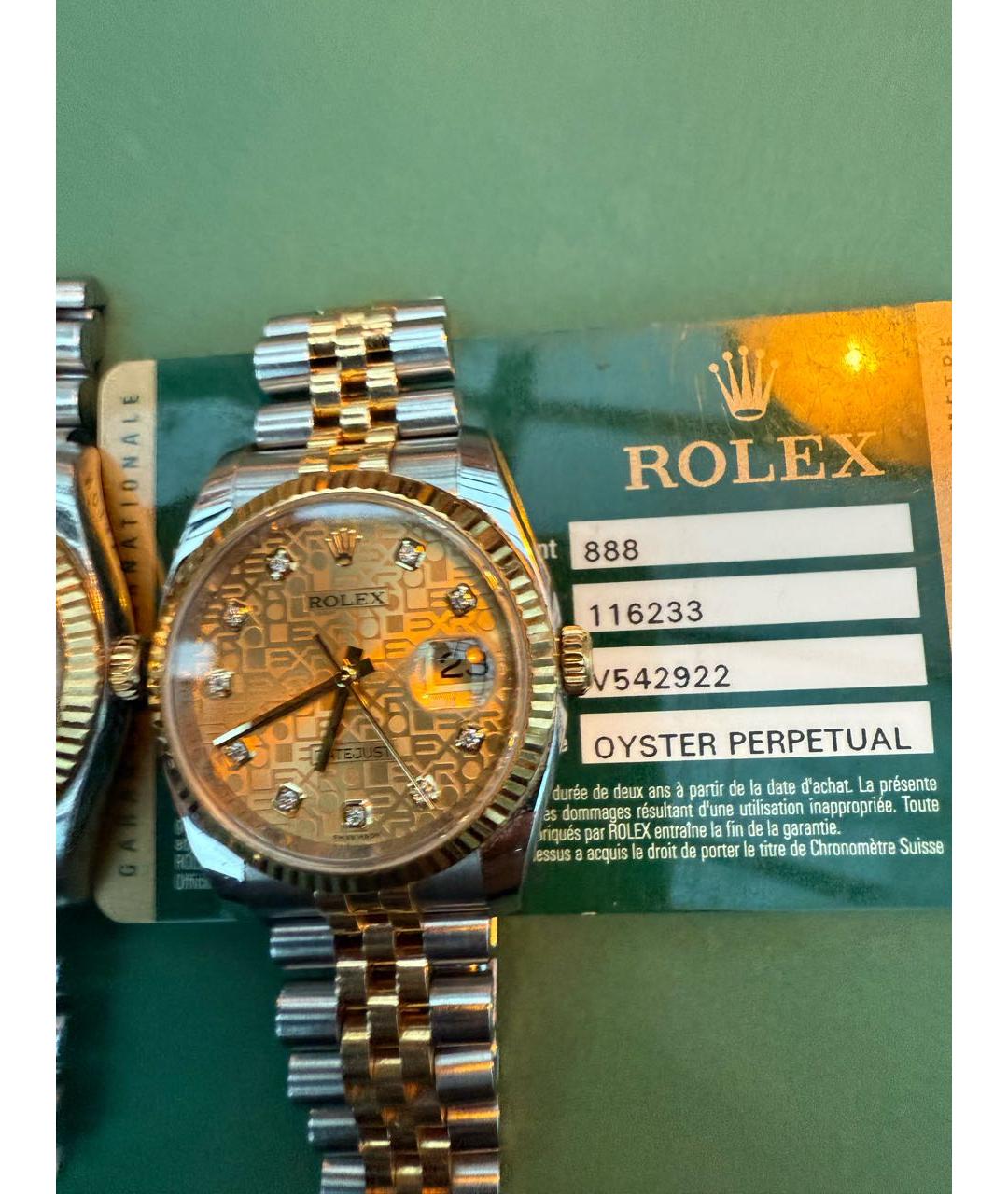 ROLEX Серебряные часы из желтого золота, фото 3