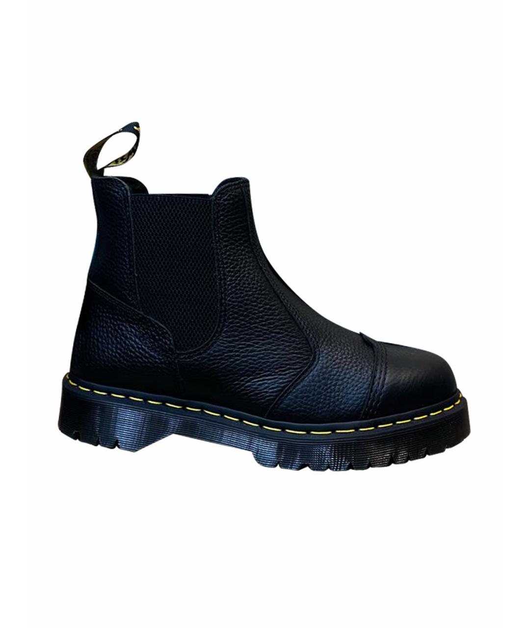 DR. MARTENS Черные кожаные высокие ботинки, фото 1