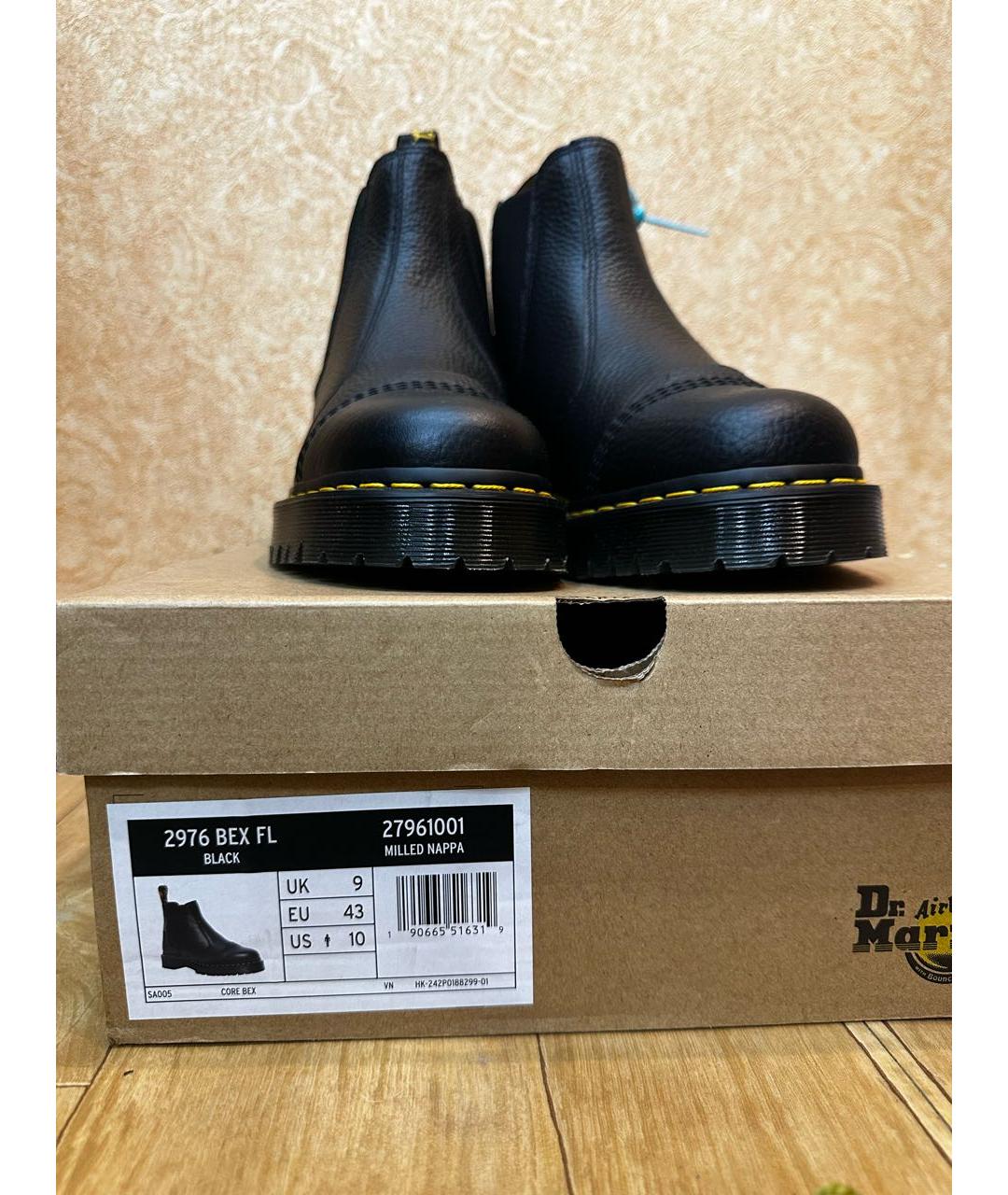 DR. MARTENS Черные кожаные высокие ботинки, фото 3