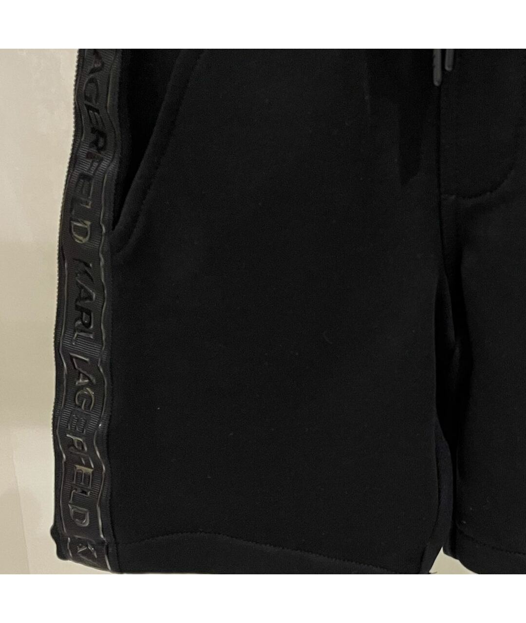 KARL LAGERFELD Черные хлопковые детские шорты, фото 4