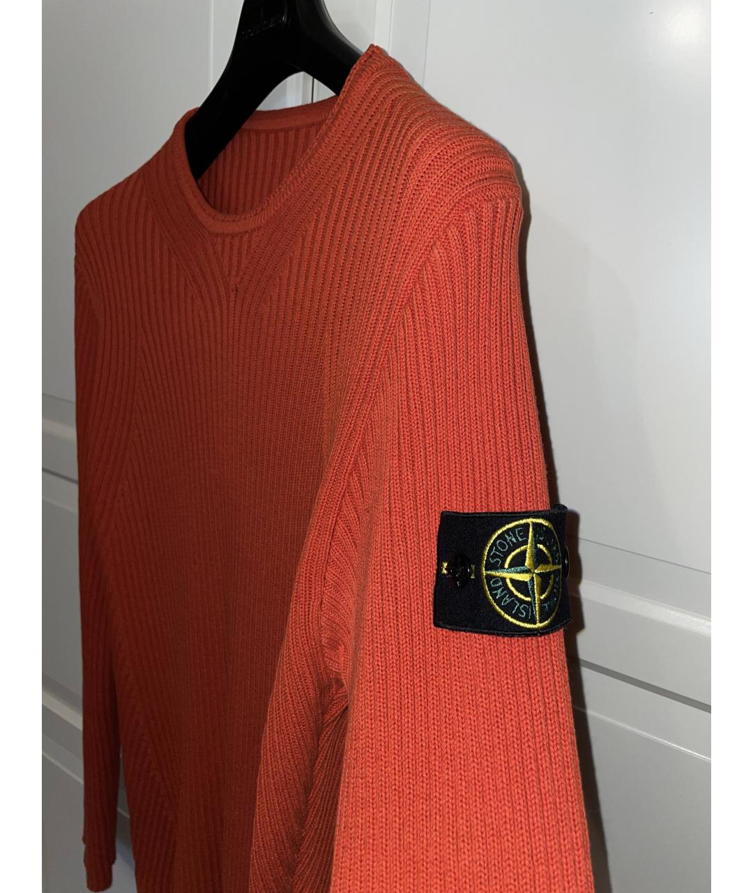 STONE ISLAND Красный хлопковый джемпер / свитер, фото 3