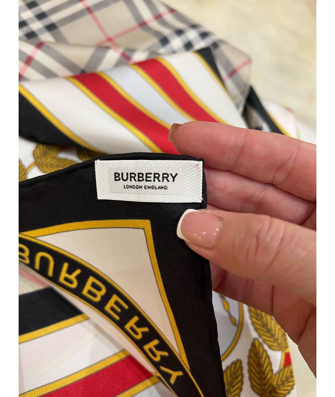 BURBERRY Мульти шелковый платок, фото 6