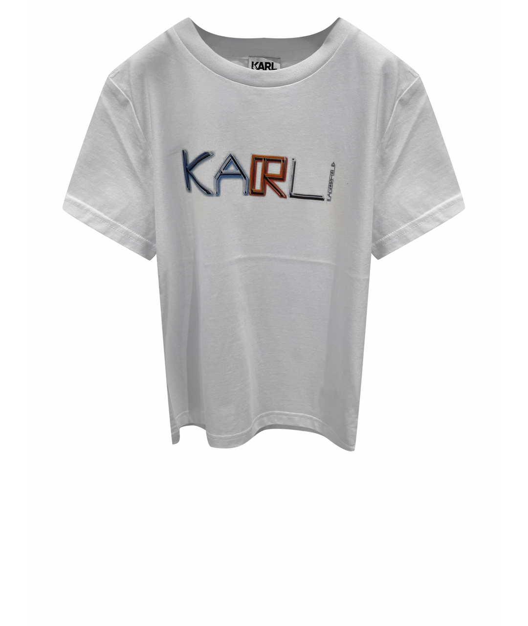 KARL LAGERFELD Белая хлопковая детская футболка, фото 1