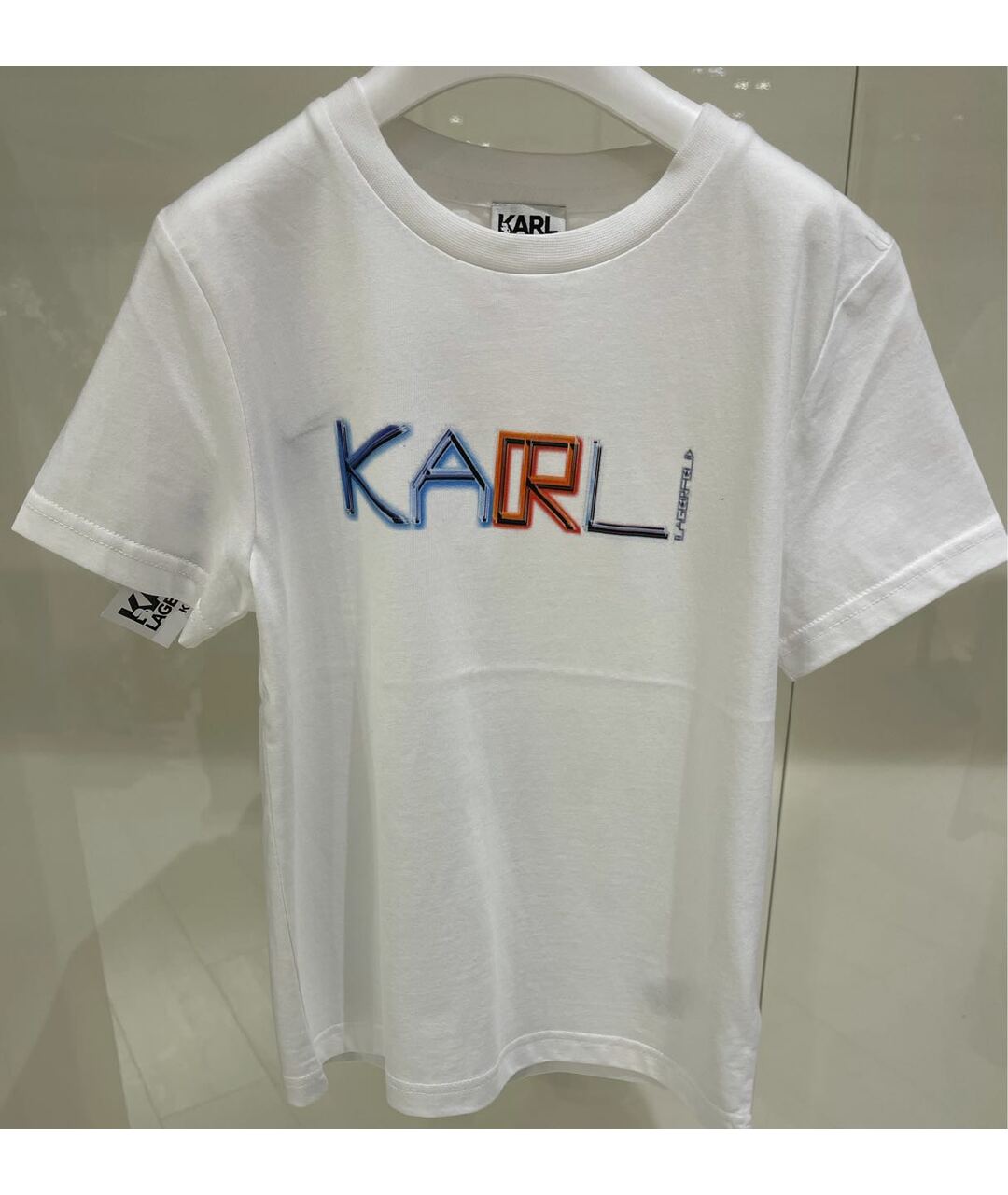 KARL LAGERFELD Белая хлопковая детская футболка, фото 5