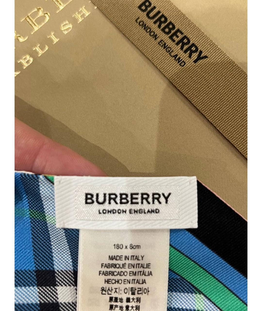 BURBERRY Мульти шелковый шарф, фото 6