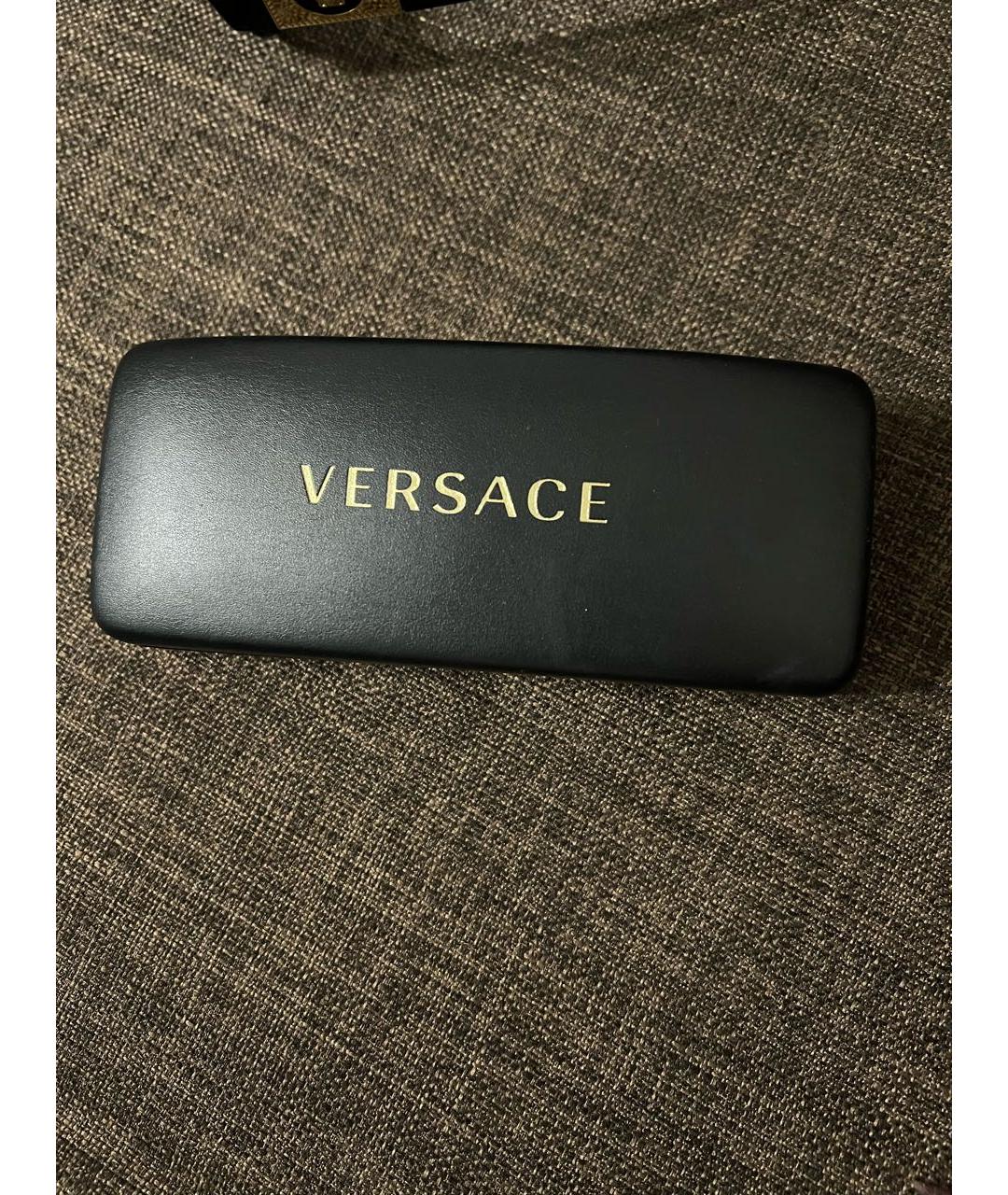 VERSACE Черные пластиковые солнцезащитные очки, фото 4