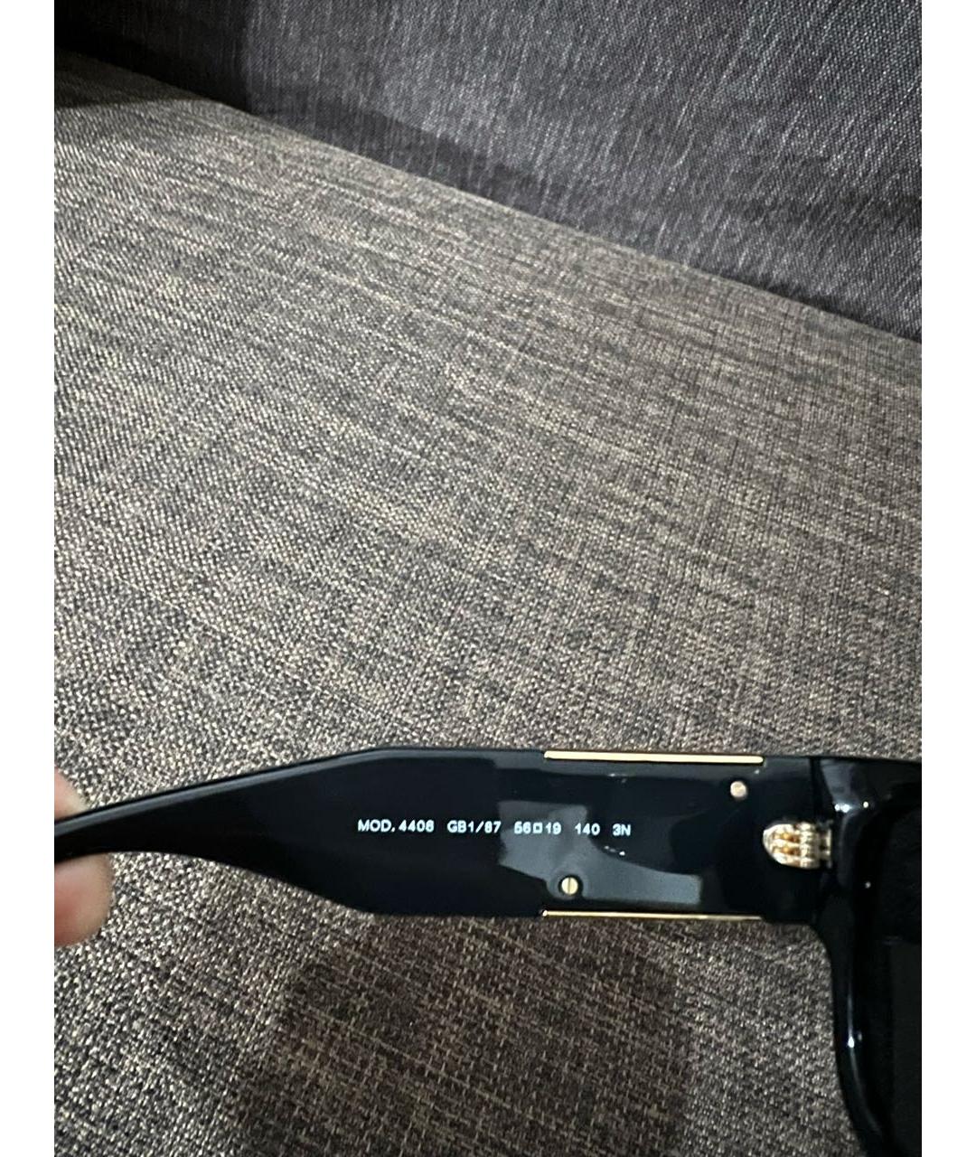 VERSACE Черные пластиковые солнцезащитные очки, фото 7