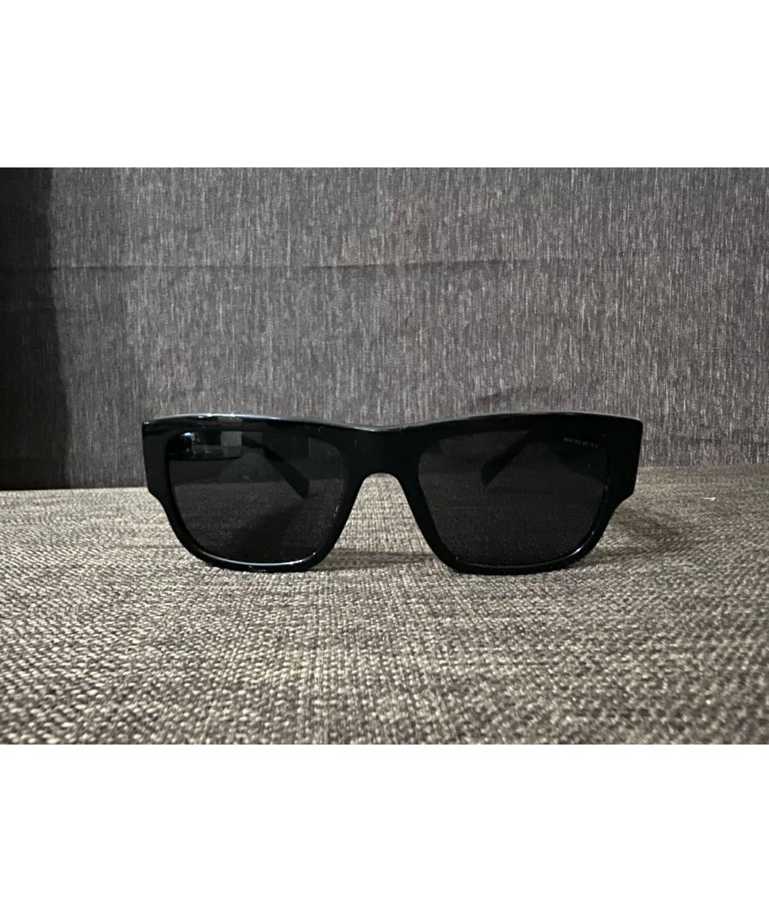VERSACE Черные пластиковые солнцезащитные очки, фото 9