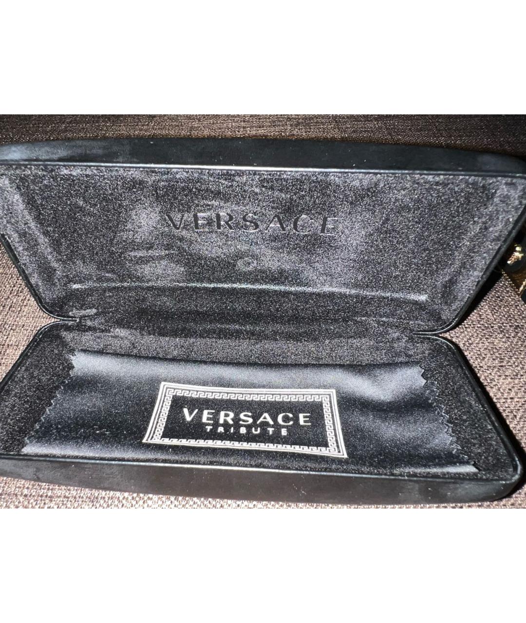 VERSACE Черные пластиковые солнцезащитные очки, фото 5