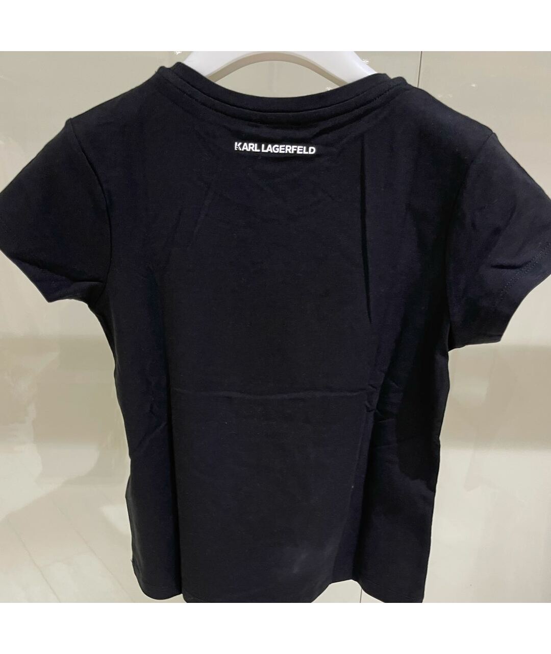 KARL LAGERFELD Черный хлопковый детская футболка / топ, фото 2