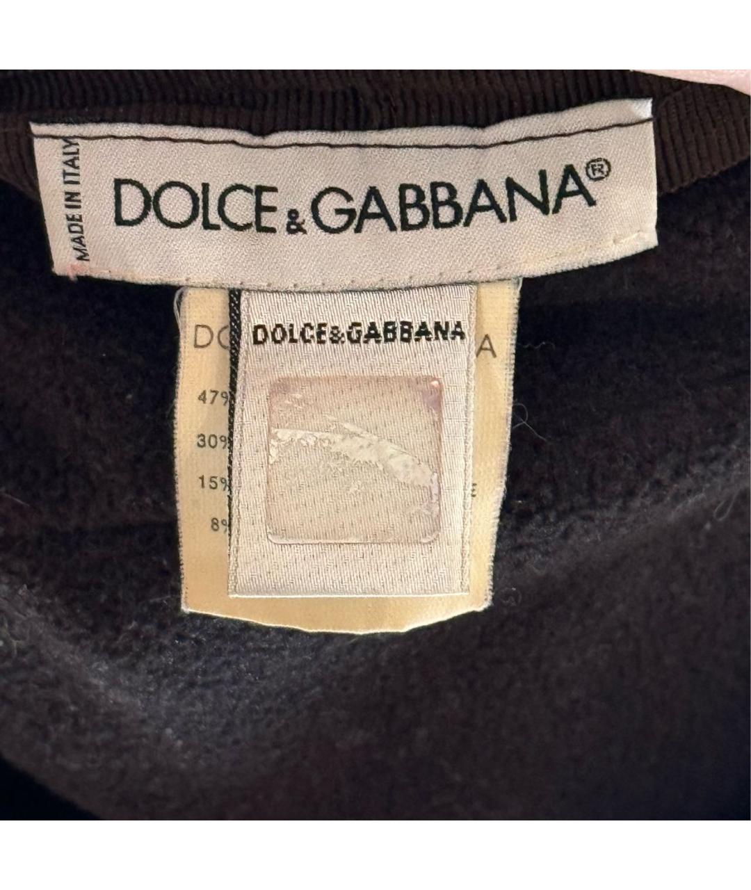 DOLCE&GABBANA Коричневая шерстяная кепка, фото 4