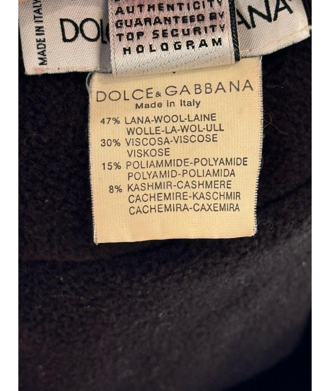 DOLCE&GABBANA Коричневая шерстяная кепка, фото 8