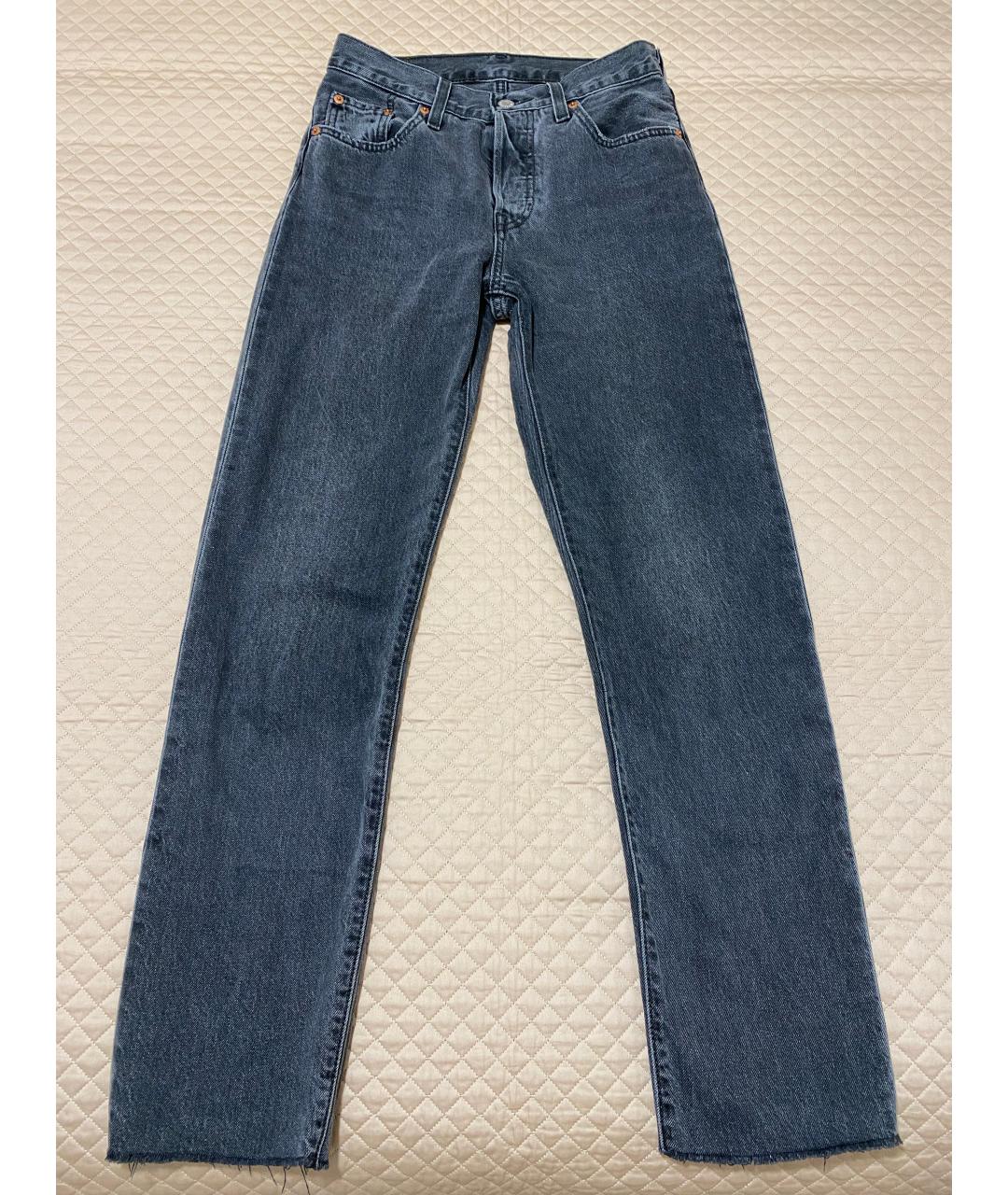 LEVI'S Серые хлопковые прямые джинсы, фото 6