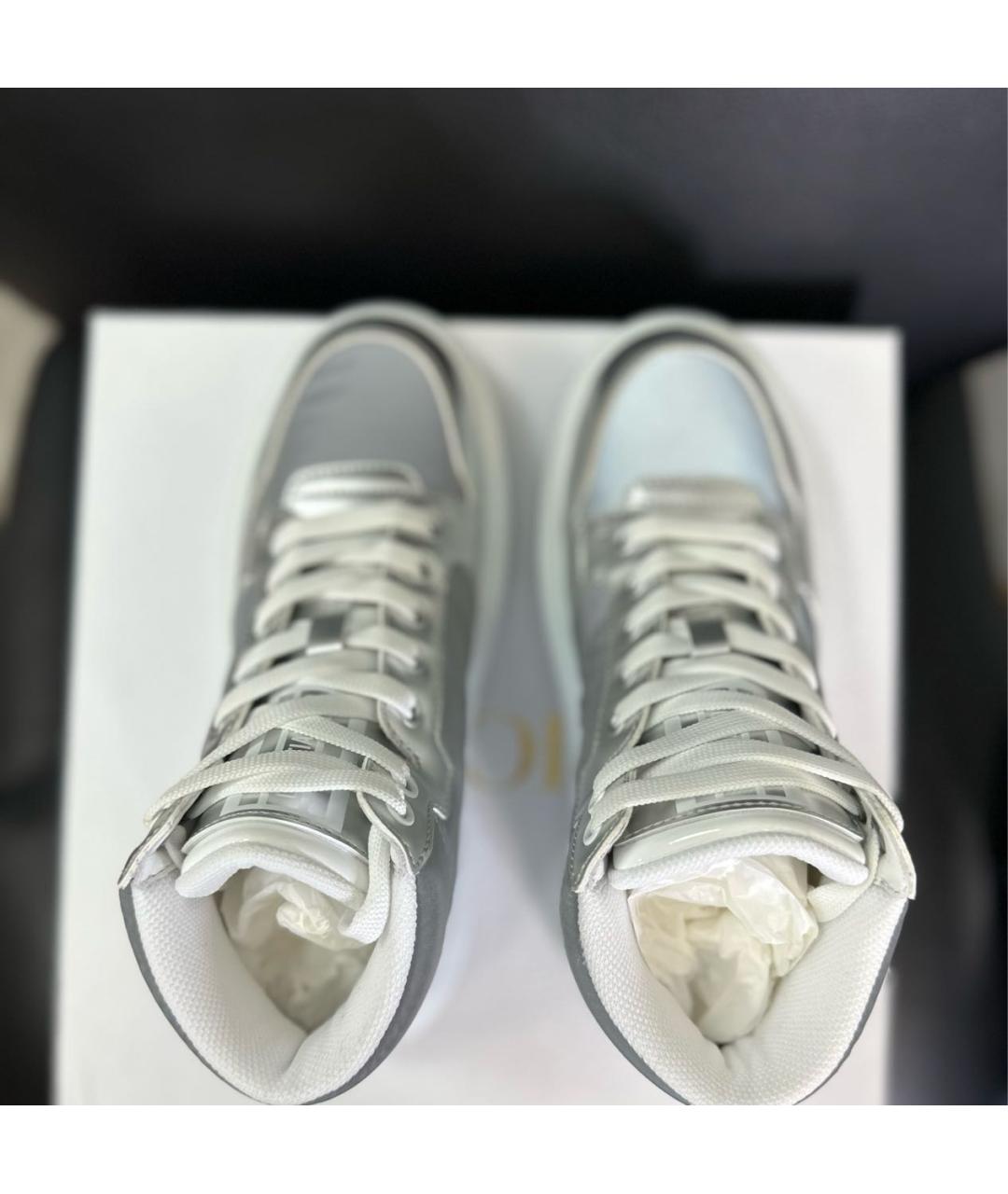 CHRISTIAN DIOR Серебряные кроссовки, фото 3