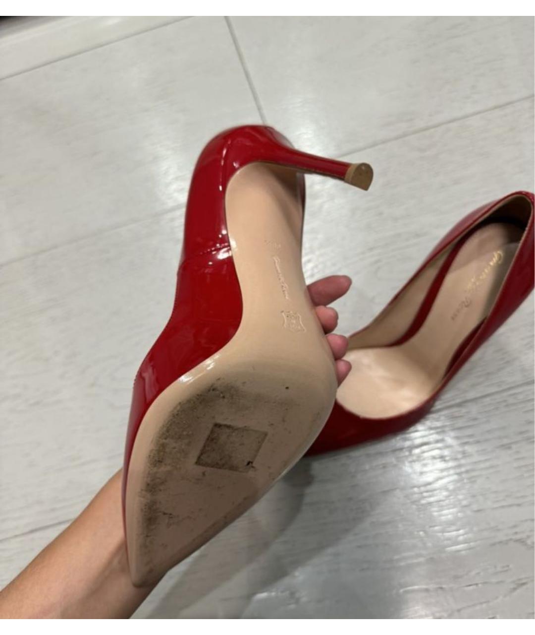 GIANVITO ROSSI Красные туфли из лакированной кожи, фото 5