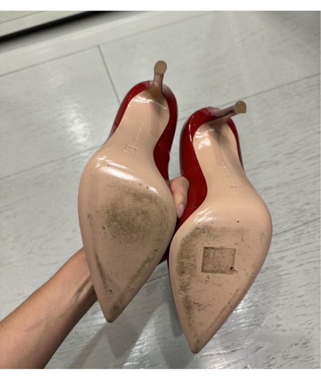 GIANVITO ROSSI Красные туфли из лакированной кожи, фото 6