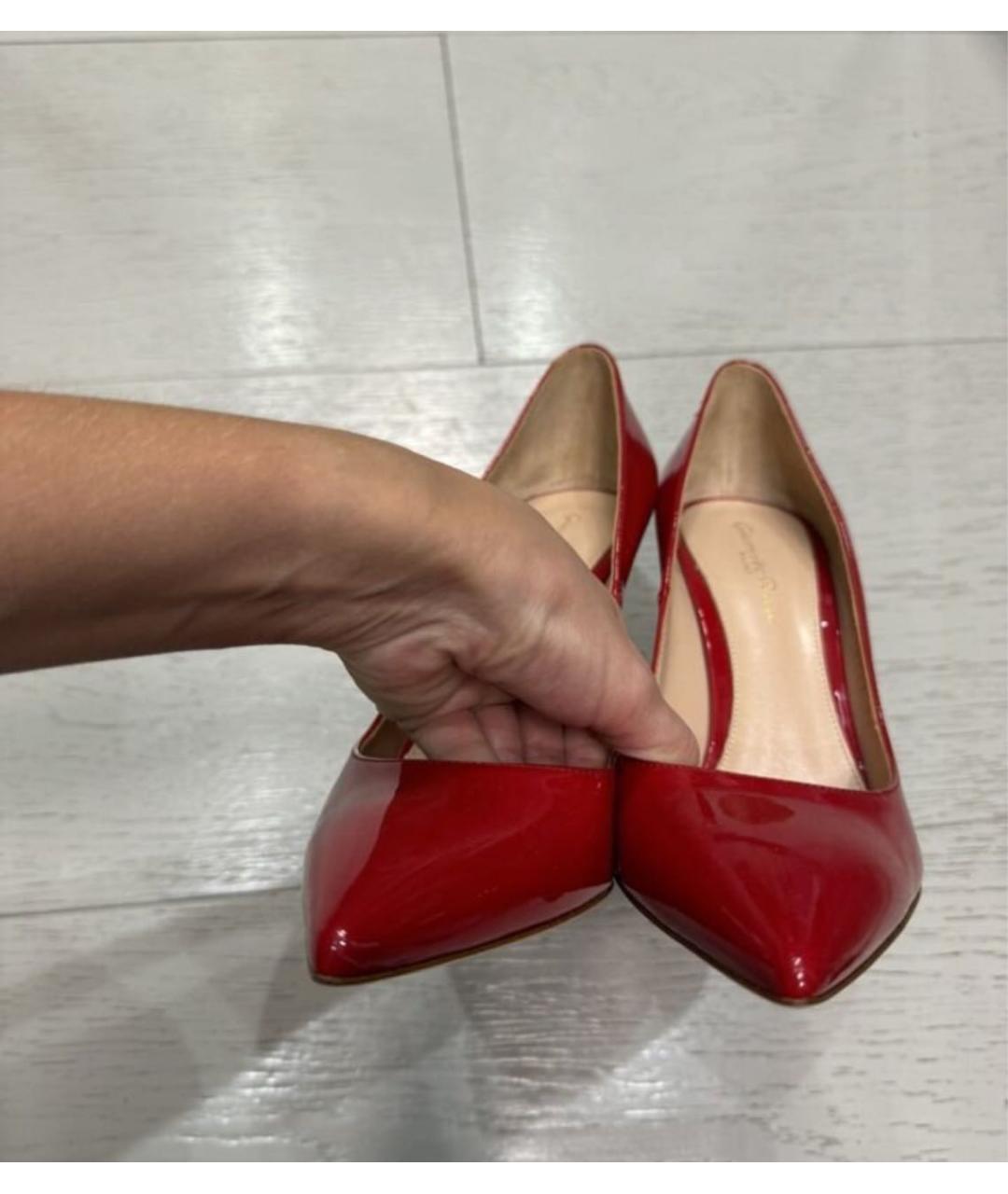 GIANVITO ROSSI Красные туфли из лакированной кожи, фото 4
