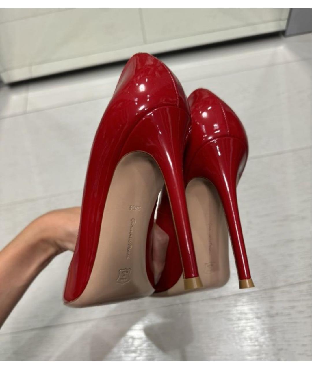 GIANVITO ROSSI Красные туфли из лакированной кожи, фото 7