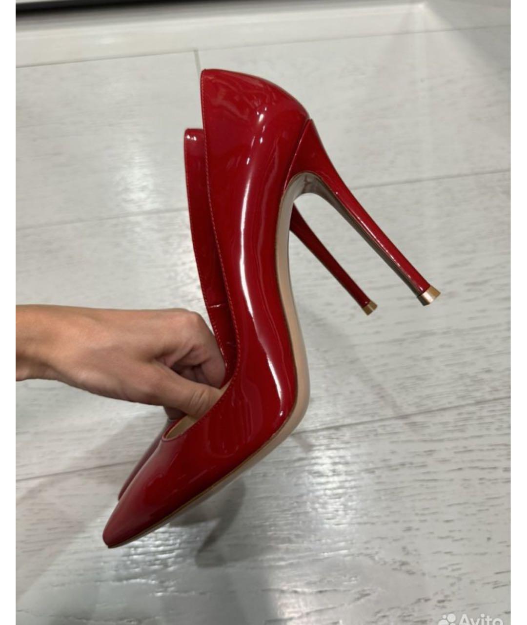 GIANVITO ROSSI Красные туфли из лакированной кожи, фото 8