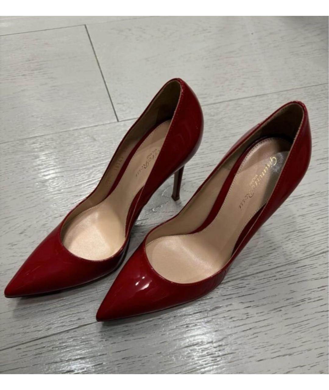 GIANVITO ROSSI Красные туфли из лакированной кожи, фото 2